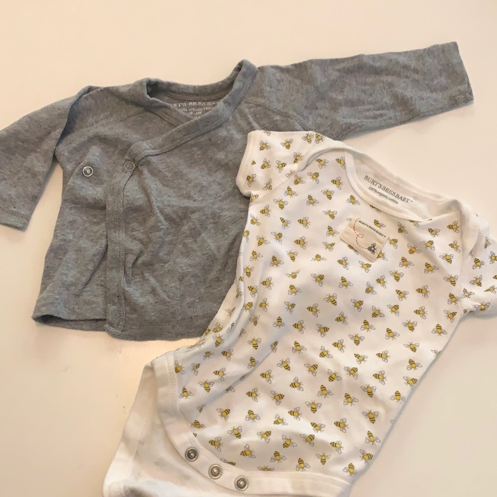 Burts Bees Onesie & Newborn Shirt